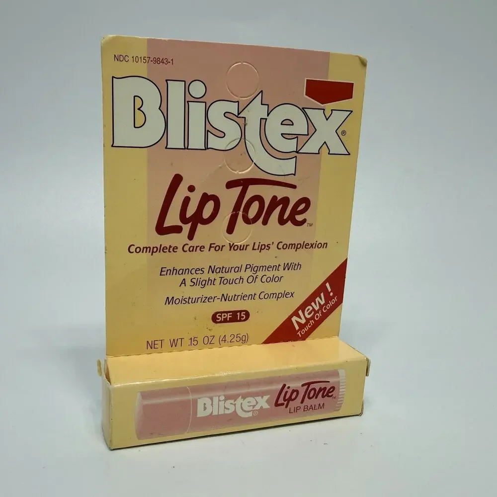 Blistex Lip Tone Lip Balm Discontinued 0.15 oz In Box Rare 1995 SPF 15 NEW